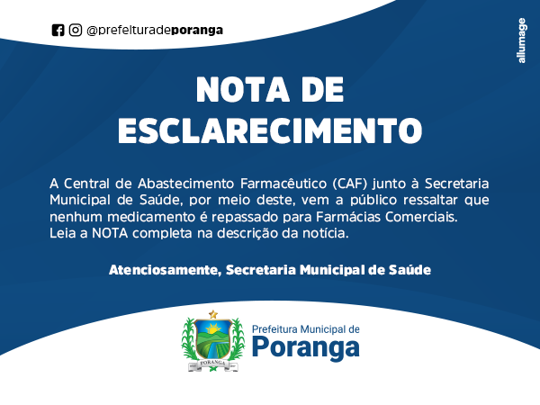 NOTA DE ESCLARECIMENTO!!